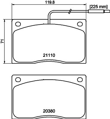 Bremžu uzliku kompl., Disku bremzes HELLA PAGID 8DB 355 005-931