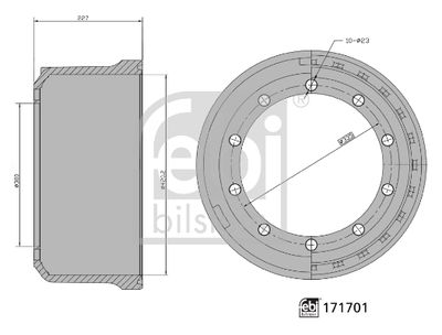 Тормозной барабан FEBI BILSTEIN 171701