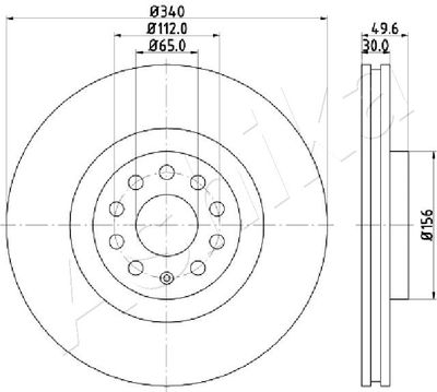 Тормозной диск ASHIKA 60-00-0907
