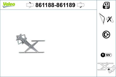 Стеклоподъемник VALEO 861188