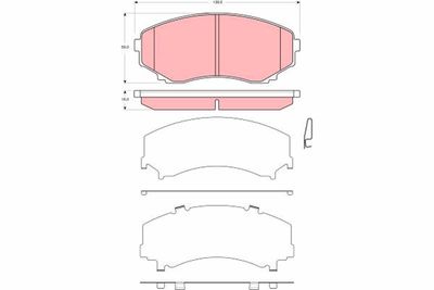 Комплект тормозных колодок, дисковый тормоз TRW GDB3326