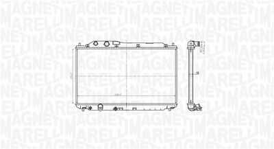 Радиатор, охлаждение двигателя MAGNETI MARELLI 350213178700