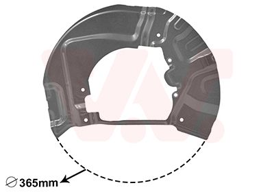 Dubļu sargs, Bremžu disks VAN WEZEL 0655372