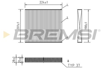 Filtrs, Salona telpas gaiss BREMSI FC0872