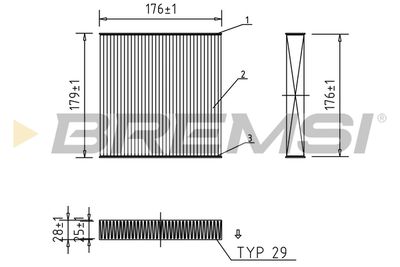 Filtrs, Salona telpas gaiss BREMSI FC0420