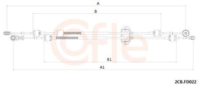 Трос, механическая коробка передач COFLE 2CB.FD022