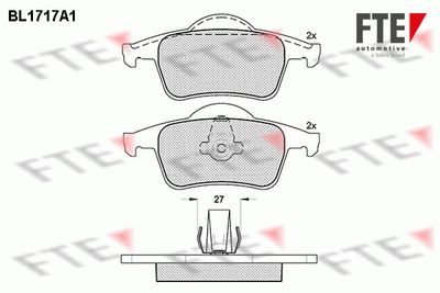 Bremžu uzliku kompl., Disku bremzes FTE 9010317