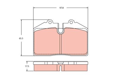 Bremžu uzliku kompl., Disku bremzes TRW GDB2442