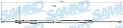 Тросик, cтояночный тормоз SAMKO C0127B