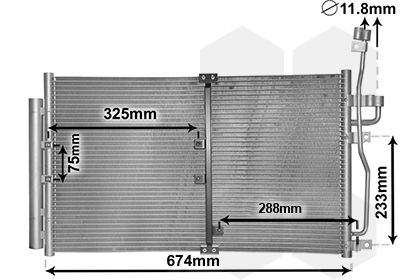 Конденсатор, кондиционер VAN WEZEL 37005425