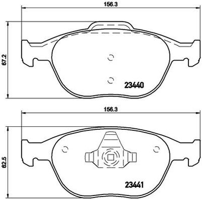 Bremžu uzliku kompl., Disku bremzes BREMBO P 24 071