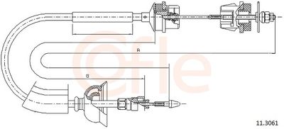 Трос, управление сцеплением COFLE 11.3061
