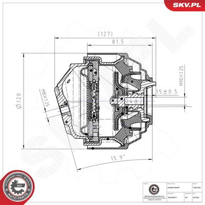 Подвеска, двигатель ESEN SKV 75SKV292