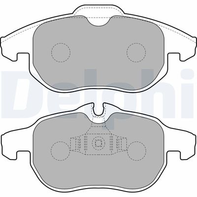 Комплект тормозных колодок, дисковый тормоз DELPHI LP1723
