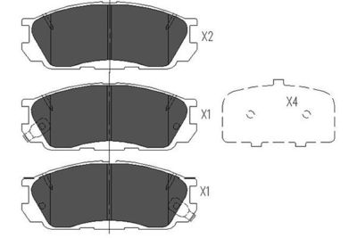 Bremžu uzliku kompl., Disku bremzes KAVO PARTS KBP-4531