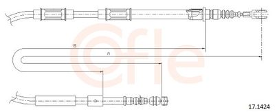 Тросик, cтояночный тормоз COFLE 17.1424