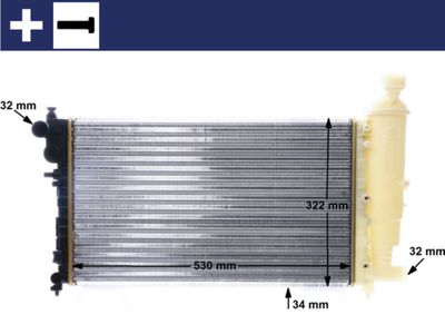 Радиатор, охлаждение двигателя MAHLE CR 169 000S