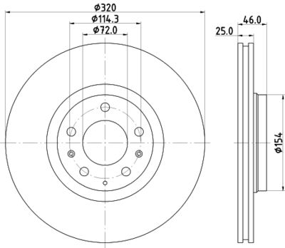 Bremžu diski HELLA PAGID 8DD 355 114-491