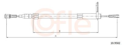 Тросик, cтояночный тормоз COFLE 92.10.9582
