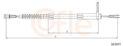 Тросик, cтояночный тормоз COFLE 92.10.9577
