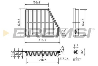 Gaisa filtrs BREMSI FA1572