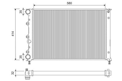 Радиатор, охлаждение двигателя VALEO 732730