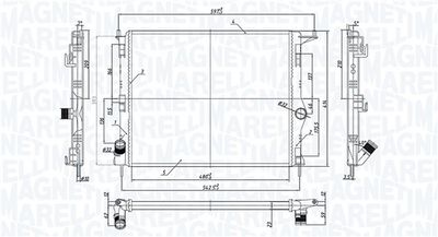 Радиатор, охлаждение двигателя MAGNETI MARELLI 350213165900
