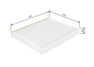 Filtrs, Salona telpas gaiss BOSCH 1987432240