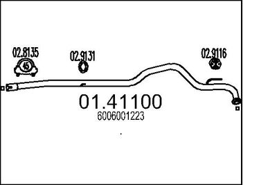 Труба выхлопного газа MTS 01.41100