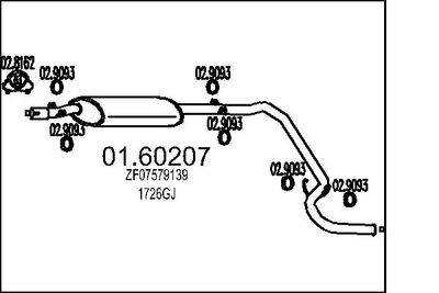 Глушитель выхлопных газов конечный MTS 01.60207