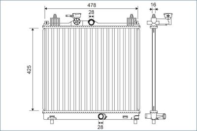 Radiators, Motora dzesēšanas sistēma VALEO 701138