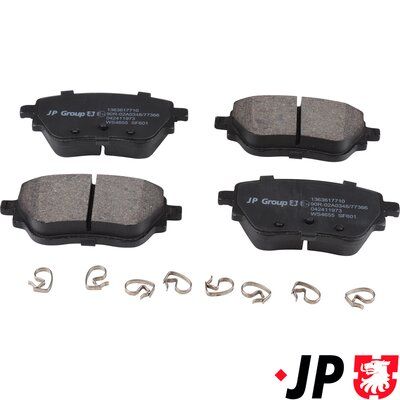 Bremžu uzliku kompl., Disku bremzes JP GROUP 1363617710