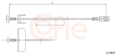 Тросик, cтояночный тормоз COFLE 92.11.6817