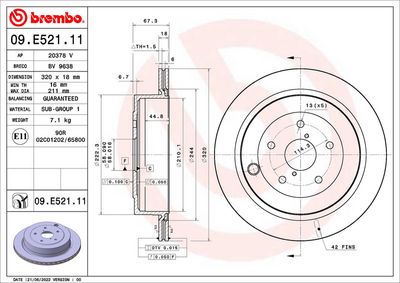 Bremžu diski BREMBO 09.E521.11