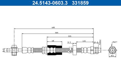 Bremžu šļūtene ATE 24.5143-0603.3