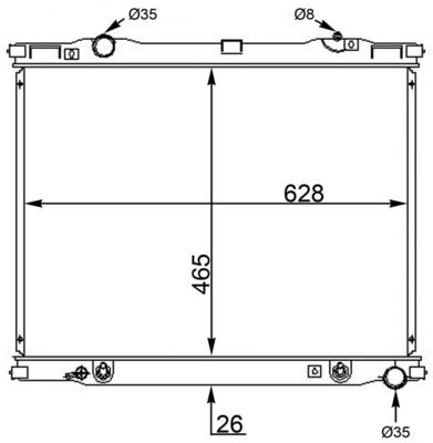 Радиатор, охлаждение двигателя MAHLE CR 1569 000S