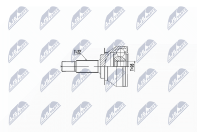 Шарнирный комплект, приводной вал NTY NPZ-VW-046