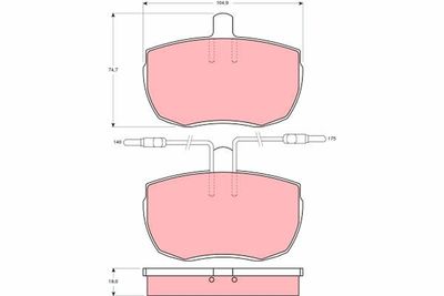 Bremžu uzliku kompl., Disku bremzes TRW GDB342