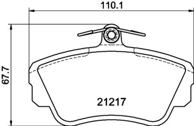 Bremžu uzliku kompl., Disku bremzes HELLA PAGID 8DB 355 017-921