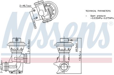 Izpl. gāzu recirkulācijas vārsts NISSENS 98496