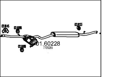 Глушитель выхлопных газов конечный MTS 01.60228