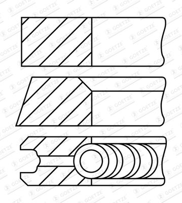 Virzuļa gredzenu komplekts GOETZE ENGINE 08-782900-00