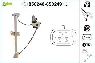 Stikla pacelšanas mehānisms VALEO 850248