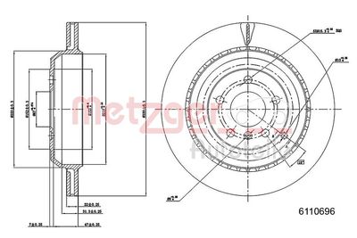 Тормозной диск METZGER 6110696