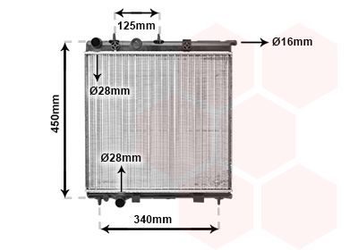 Radiators, Motora dzesēšanas sistēma VAN WEZEL 09002190