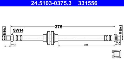 Тормозной шланг ATE 24.5103-0375.3