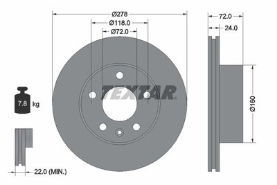 Bremžu diski TEXTAR 93191100