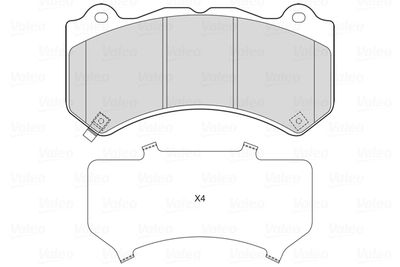 Комплект тормозных колодок, дисковый тормоз VALEO 601751