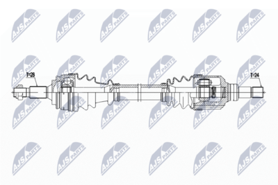Приводной вал NTY NPW-PE-049