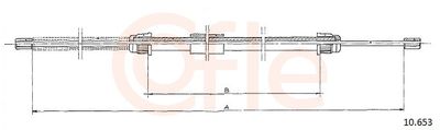 Тросик, cтояночный тормоз COFLE 92.10.653